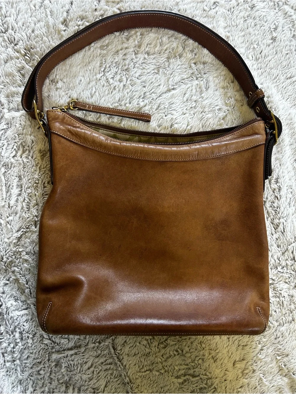 Coach Vintage Legacy Slim Adjustable Strap Shoulder/Crossbody Cognac Leather Bag